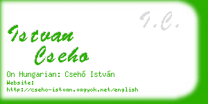 istvan cseho business card